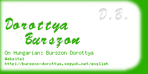 dorottya burszon business card